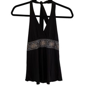 y2k slinky tank with beaded glitter